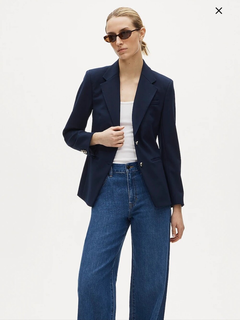 J Crew Margeaux blazer in four-season stretch CS653 Size 12 Navy